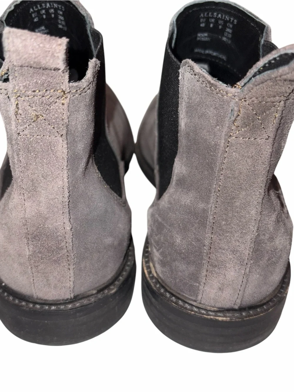 All Saints Gray Suede Harley Chelsea Boots Men’s size 42
